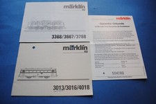 Märklin       2  Stück   Anleitung   HO-Lok    und eine Garantiekarte