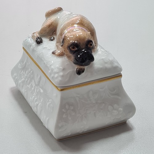 Meissen dose mit hund mops - mit, 1