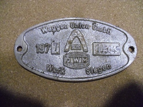 Waggonschild waggon union - waggonschild,