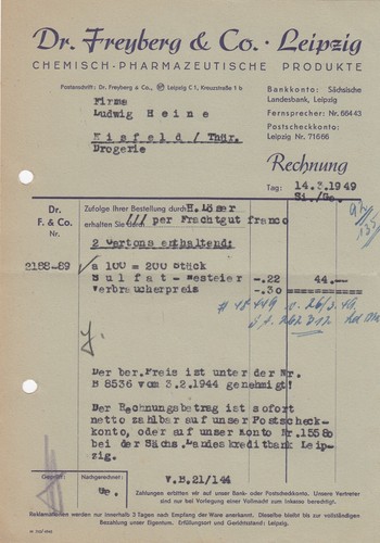 Leipzig rechnung 1949 - rechnung, 1949,