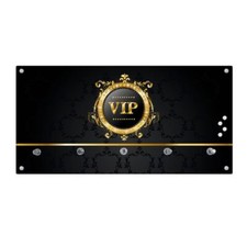 banjado Wandgarderobe Flur Echtglas 80x40cm Garderobe mit 5 Haken VIP