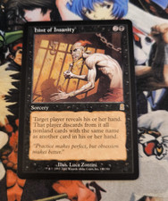 MTG Hint Of Insanity ?? ? Nm Odyssey Magic the Gathering Rare 2001 Black OG