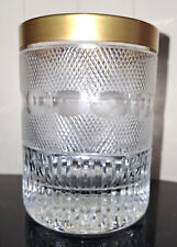 Kristallglas Goldrand Whisky Steinelschliff schwer Diamantschliff 24k Tumbler