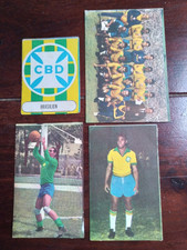10 Sicker Sammelbilder 1964/65 von Brasilien mit Wappen,Mannschaft und Pele