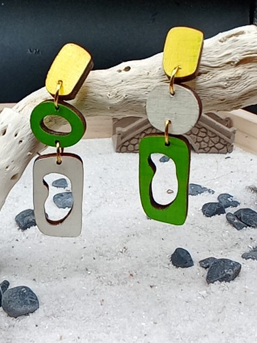 Holz ohrring earing - ohrring,