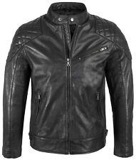 Echte Lederjacke Herren NEU Dunkelbraun S-2XL Biker Style Jacke Rock Creek H-180