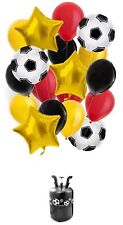 Ballongas-Set FUSSBALL: Helium Flasche + 18 Ballons + Band | Soccer Gasflasche
