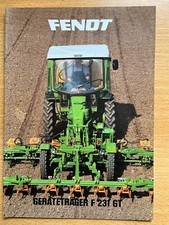FENDT Geräteträger F 231 GT  Traktor Prospekt Schlepper Broschüre