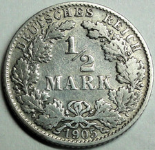 Kaiserreich 1/2 Mark 1905 E