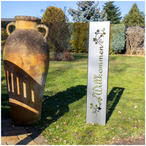Willkommen gartenstecker - willkommen,