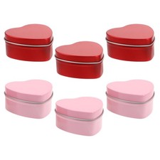  6 Pcs Herzförmige Blechdose