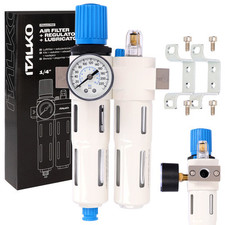 Druckluft Druckminderer Wartungseinheit Wasserabscheider Öler Filter 1/4" 