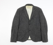Topman grauer Wollblazer für