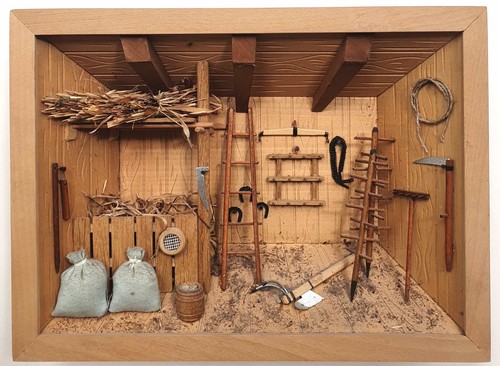 Wandbild holz natur diorama - 3d,