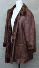 Neue echte Lammfelljacke Gr 44 in braun Patchwork /Winterjacke  /Jacke