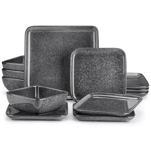 Geschirr set eckig steingut - geschirr,