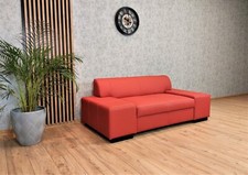 Rotes 2er Ledersofa Echtleder