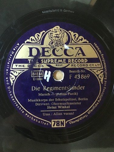 Decca schellackplatte die - decca,