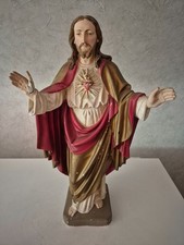 Jesus Christus Heiligenfigur - Gipsfigur - ca. 51 cm hoch - guter Zustand
