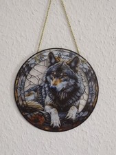 Fensterbild Wolf Fantasie