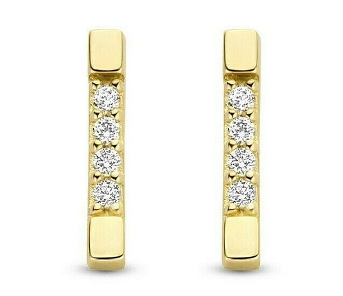 585 echt gold zirkonia - gold, ***