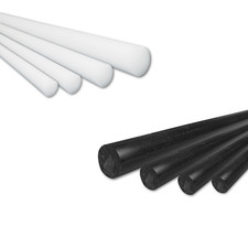 POM Rundstab schwarz weiß natur POM-C Vollstab Polyoxymethylen Stab, 1000 mm