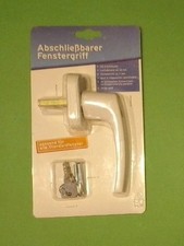 Fenstergriff, Türgriff abschließbar,  in weiß.