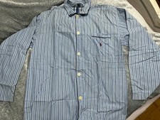 Polo Ralph Lauren sleepwear Pyjamashirt Gr.M hellblau gestreift