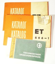 2x Ersatzteilliste Balkancar ET506-1 Elektrokarre Elektro Schlepper 1967 Katalog