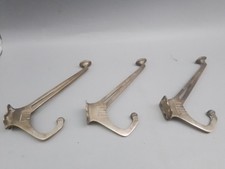 3 Antike Messing Garderobenhaken,Wandhaken,Haken,Art Deco,Jugendstil