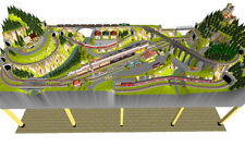 GP4-0050 Märklin C-Gleisplan "Blausee-Mitholz" 400x120 cm