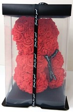 Rosenbär - Rose Flower Bär Handgemachter Teddybär, Beste künstliche Dekoration