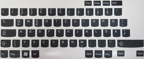 Tastaturaufkleber für - , &