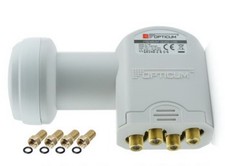 QUAD LNB 0,1dB Opticum "TESTSIEGER" DIGITAL Switch 4 Teilnehmer 8K Ultra HD+ 3D