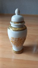 Deckelvase mit Golddekor * Handgearbeitet * 2004