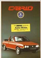 Prospekt Fiat Ritmo Cabrio Bertone 1983