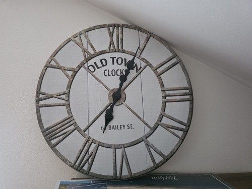 Wanduhr groß old town vintage - groß,