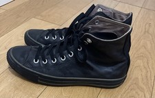 Converse Chucks All Star, Leder, schwarz, Gr. 42,5 UK:9 Herren/Damen 007