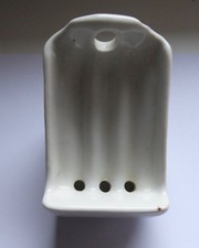 alte Küchenschwamm Ablage Weiss Keramik /Porzellan