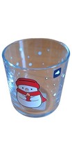 LEONARDO Windlicht Glas Weihnachten Schneemann Tiermotiv Punkte 9cm Transparent