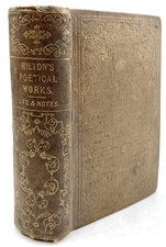 THE POETICAL WORKS OF JOHN MILTON (Hardback, 1846) ed. Rev. T. Thomson, Antique