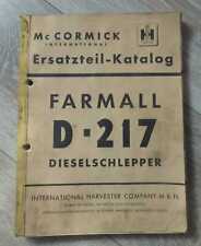 MC Cormick Farmall D217 Schlepper Ersatzteilkatalog