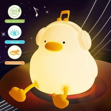 LED Enten Nachtlicht Silikonlampe Touch Sensor Nachttischlampe Stilllicht Deko