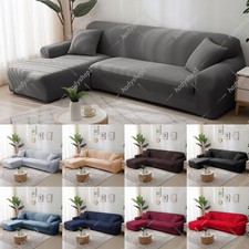 Sofabezug stretch elastische Sofahusse Abdeckung Für 1-4 Sitzer & L Form Ecksofa