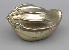 Versilbert Muscheln Pillendose Metall handgefertigt Germany Vintage