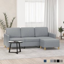 3-Sitzer-Sofa mit Fußhocker Liegesofa Polstersofa Sessel Relaxcouch Relaxsofa