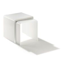 Beistelltisch - Satztisch (2-Satz)  - Acrylglas weiß Hochglanz