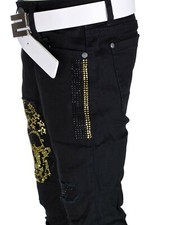 Räumungsverkauf Jeans Jungen Bikerjeans Totenkopf Hose Kinder schwarz Neu #Skull