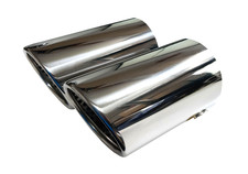 Auspuffblende für VW Golf VI 6 1,4 TSI Endrohr Doppelendrohr 2x 76mm