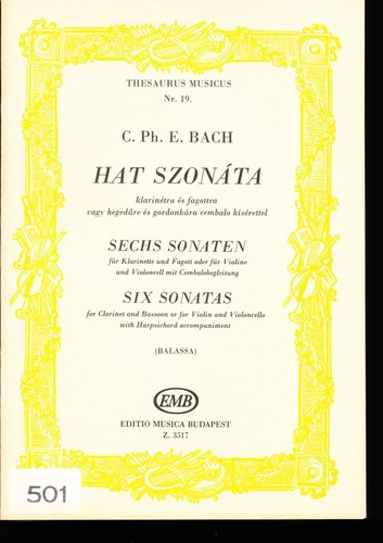 Noten e bach sechs - noten:, p.